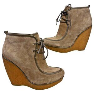 KORS Michael Kors Rory Suede Crepe Wedge Chukka Booties